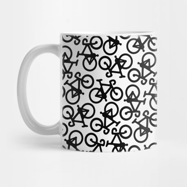 Black Multiple Bikes Pattern by XOOXOO